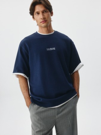 футболка оверсайз с вышивкой - мужская одежда российская