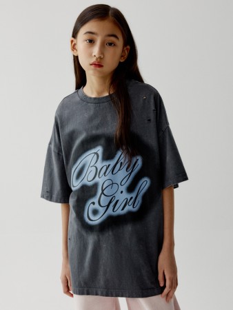 футболка оверсайз в стиле гранж для девочек - детская одежда российская 