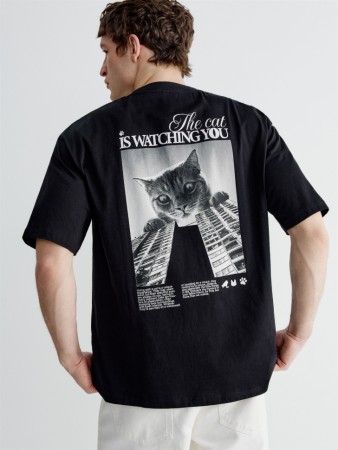 футболка oversize fit с принтом фотография