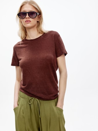 футболка полупрозрачная из льна фотография