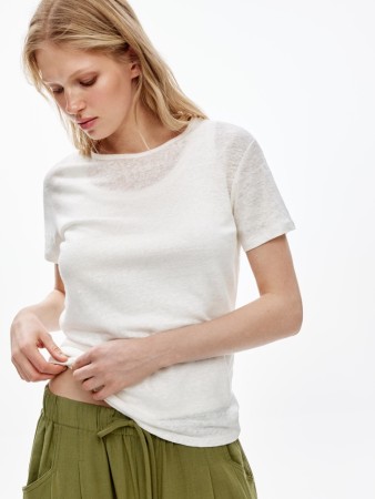 футболка полупрозрачная из льна фотография