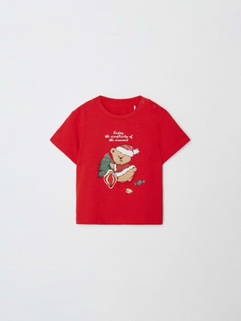 футболка с новогодним принтом для малышей - футболки и поло для малышей свободные 