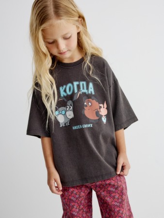 футболка с принтом для девочек  x союзмультфильм - детская одежда, обувь и аксессуары для всех возрастов с коротким рукавом 