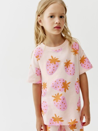футболка с принтом для девочек - детские футболки и поло