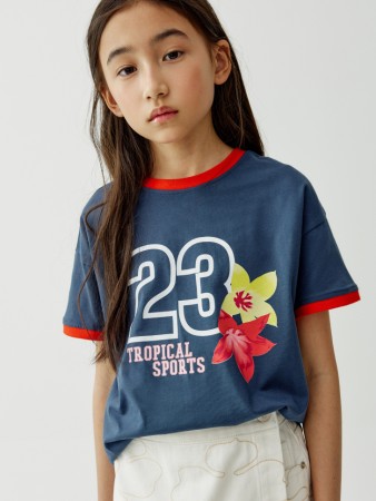 футболка с принтом для девочек - детские футболки и поло