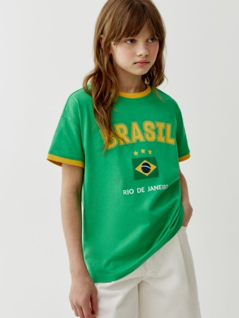 футболка с принтом для девочек - детские футболки и поло