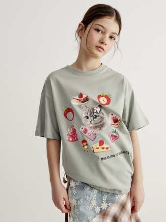 футболка с принтом для девочек - детская одежда недорогая 