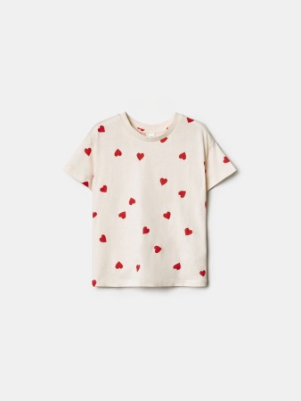 футболка с принтом для девочек - детская одежда с вырезом 