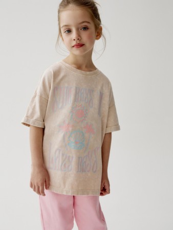 футболка с принтом для девочек - детская одежда российская 