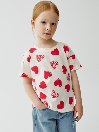 футболка с принтом для девочек - детская одежда российская 