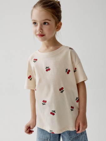 футболка с принтом для девочек - детская одежда российская 