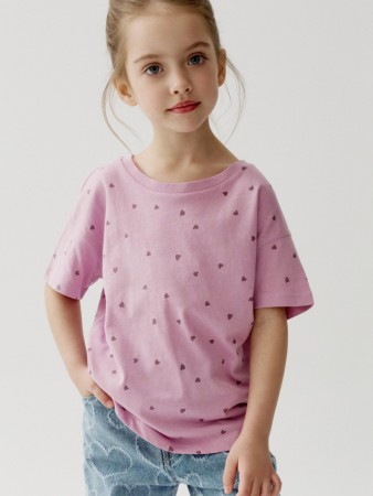 футболка с принтом для девочек - детская одежда российская 