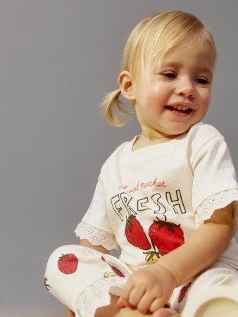 футболка с принтом для малышей - одежда для малышей кружевная 