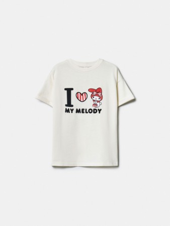 футболка с принтом hello kitty для девочек - детская одежда, обувь и аксессуары для всех возрастов с отворотом 