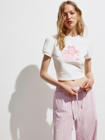 футболка с принтом hello kitty из  young - детская одежда, обувь и аксессуары российская 