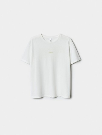 футболка с принтом из смесового тенселя - женские футболки и поло фактурные 