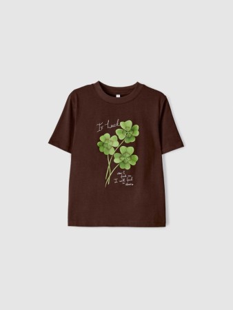 футболка с принтом прямого кроя фотография