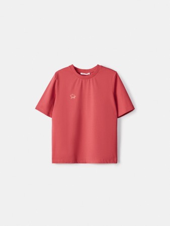 футболка с принтом прямого кроя фотография