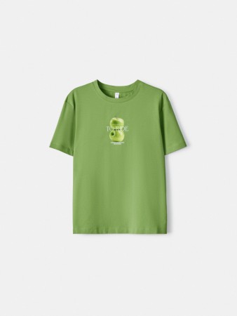 футболка с принтом прямого кроя фотография