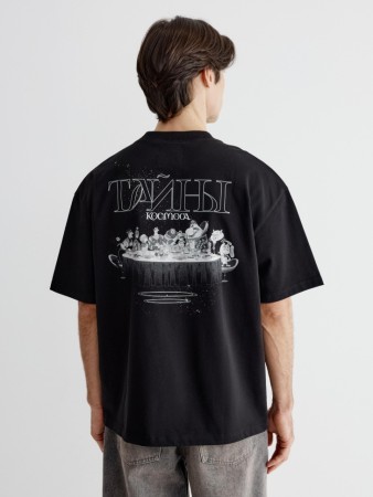 футболка с принтом  x союзмультфильм - мужские футболки с круглым вырезом 