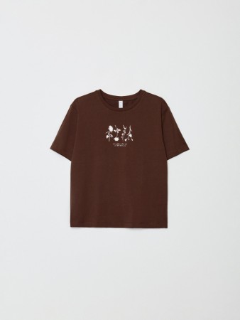 футболка с принтом - женские футболки и поло прямые 