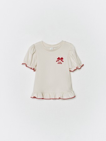 футболка с рукавами-фонариками для девочек - детская одежда, обувь и аксессуары для всех возрастов с принтом 