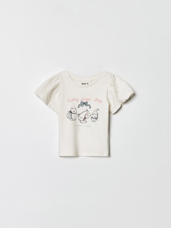 футболка с рукавами-фонариками для малышей - детские футболки объемные 