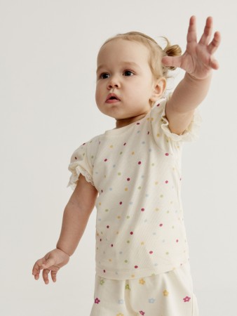 футболка с рукавами-фонариками для малышей фотография