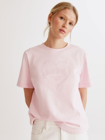 футболка с вышивкой и стразами - женские футболки и поло с вышивкой 