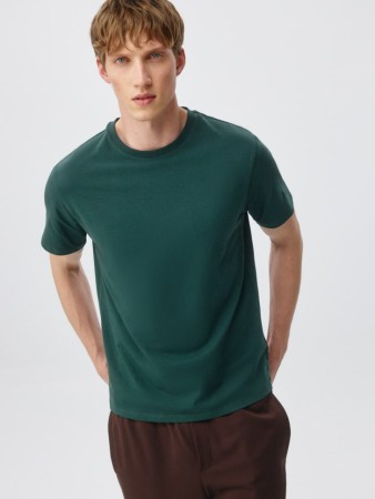 футболка slim fit базовая - мужская одежда, обувь и аксессуары хлопковая 