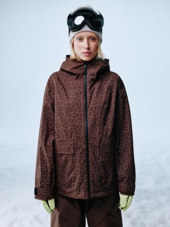 горнолыжная куртка из технологичной мембраны с лямками - куртки и пуховики со стопперами 