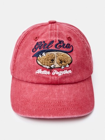 хлопковая бейсболка с вышивкой для девочек - аксессуары объемные 