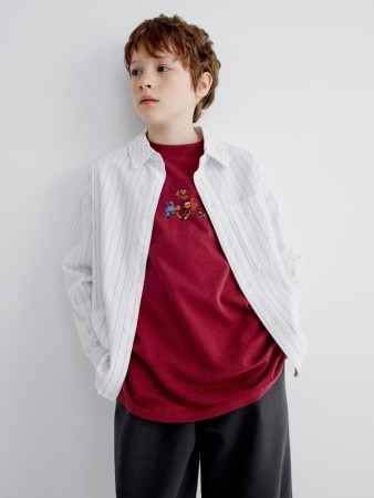 хлопковая рубашка оверсайз для мальчиков фотография