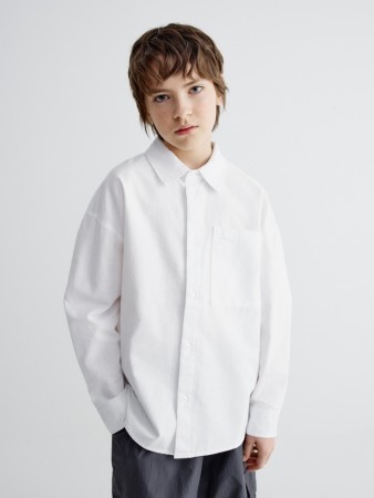 хлопковая рубашка оверсайз для мальчиков - детская одежда, обувь и аксессуары
