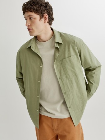 хлопковая рубашка свободного кроя - мужская одежда sela 
