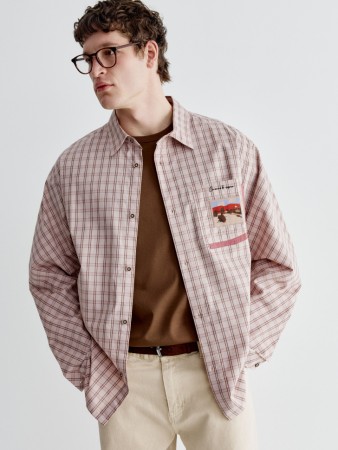 хлопковая рубашка в клетку из коллекции art people с алексеем ланцевым - мужская одежда, обувь и аксессуары морская 