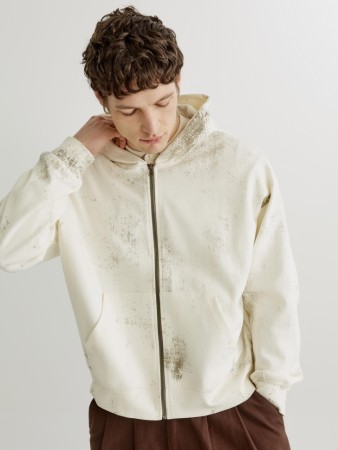 худи оверсайз на молнии с принтом - мужская одежда, обувь и аксессуары с длинным рукавом 