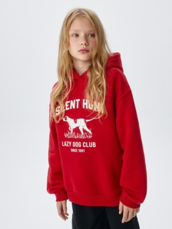 худи оверсайз с принтом для девочек - толстовки и свитшоты с поясом 