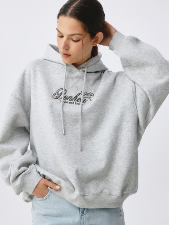 худи оверсайз с вышивкой - женские толстовки и свитшоты