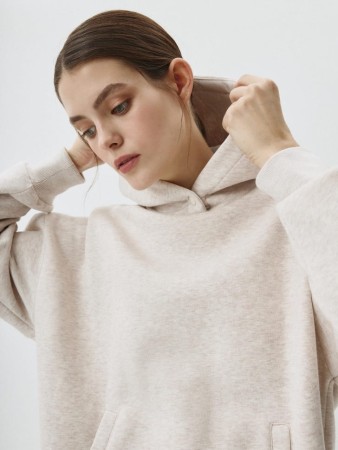 худи с капюшоном на кнопках - толстовки и свитшоты однотонные 