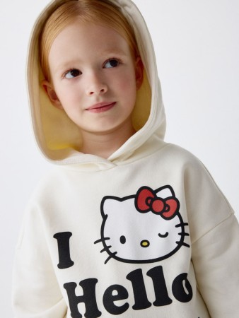 худи с принтом hello kitty для девочек - детские худи