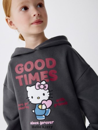 худи с принтом hello kitty для девочек - детские худи