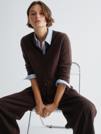 кардиган из 100% шерсти - женские кардиганы с вырезом 