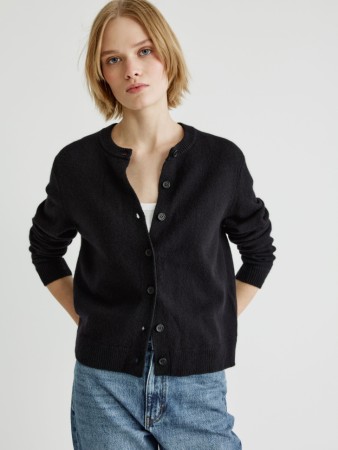 кардиган из 100% шерсти - женская одежда льняная 