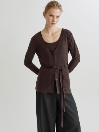 кардиган из смесового тенселя и шерсти фотография