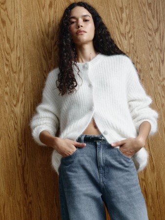 кардиган из смесовой шерсти ангоры фотография