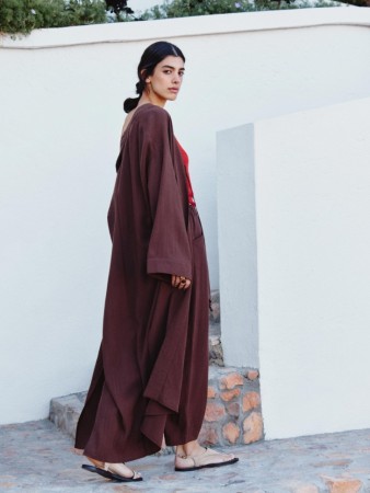 кардиган-кимоно макси на завязке фотография