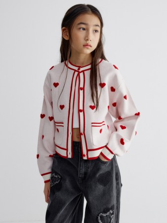 кардиган оверсайз с принтом для девочек фотография