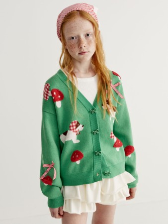 кардиган оверсайз с принтом для девочек - детская одежда, обувь и аксессуары для всех возрастов sela 