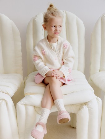 кардиган с аппликацией для девочек - детские кардиганы